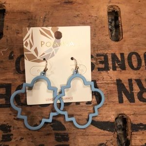 Blue geometric earrings
